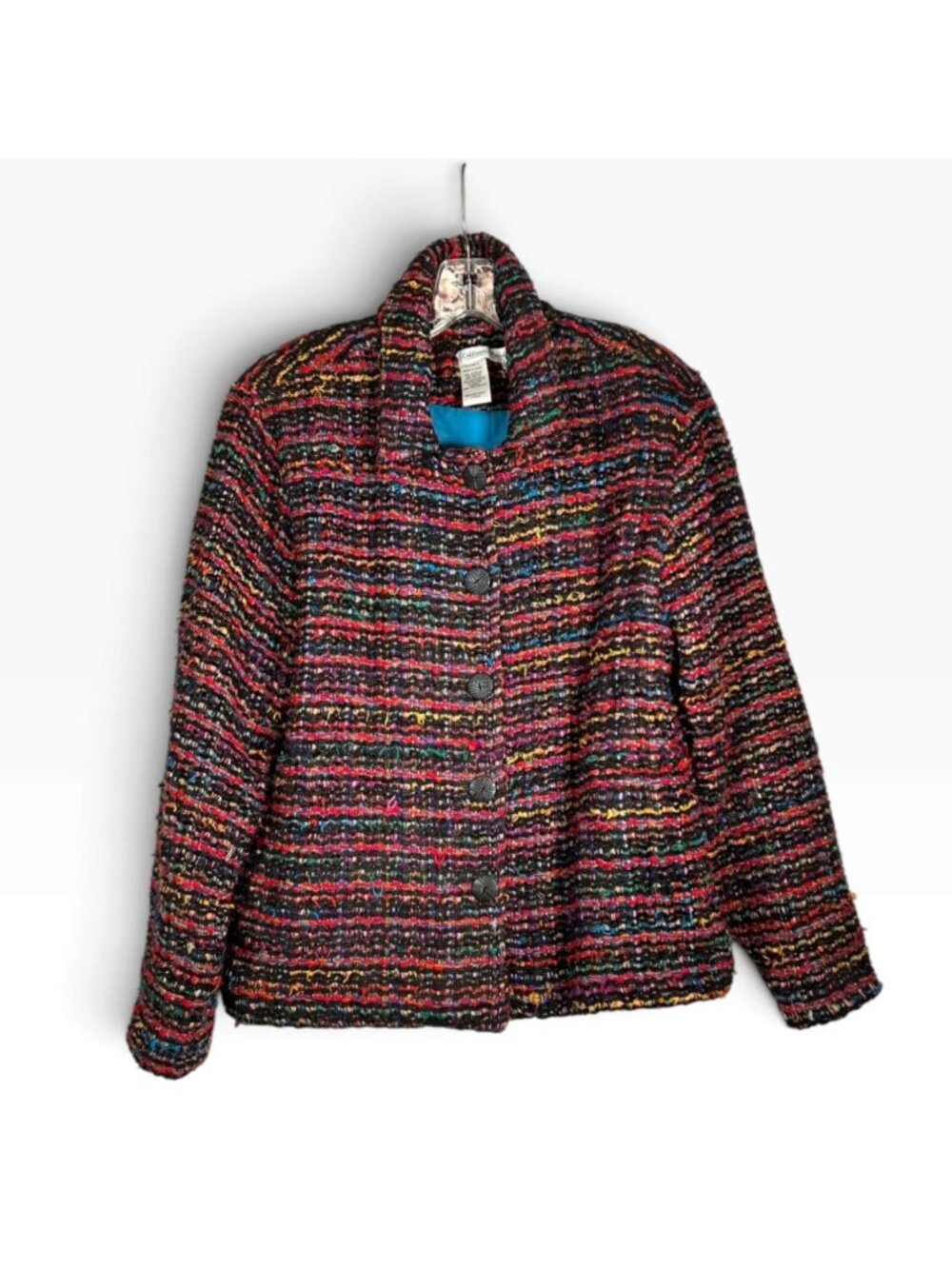 Coldwater Creek Womens PL Multicolor Woven Jacket Hollywood Studio Rental Lined